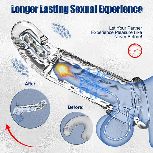 🔥 2025 HOT Deal 💥 Reusable Penis Extension Vibrator – Makes You Longer, Harder & Unstoppable 😍